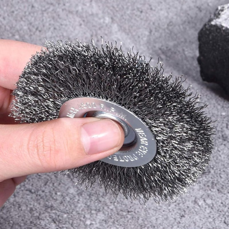 6Pcs Carbon Steel Wire Brush Wheel Cup Set with 1 4 Inch Hex Shank for Drill Stripping - Image 5